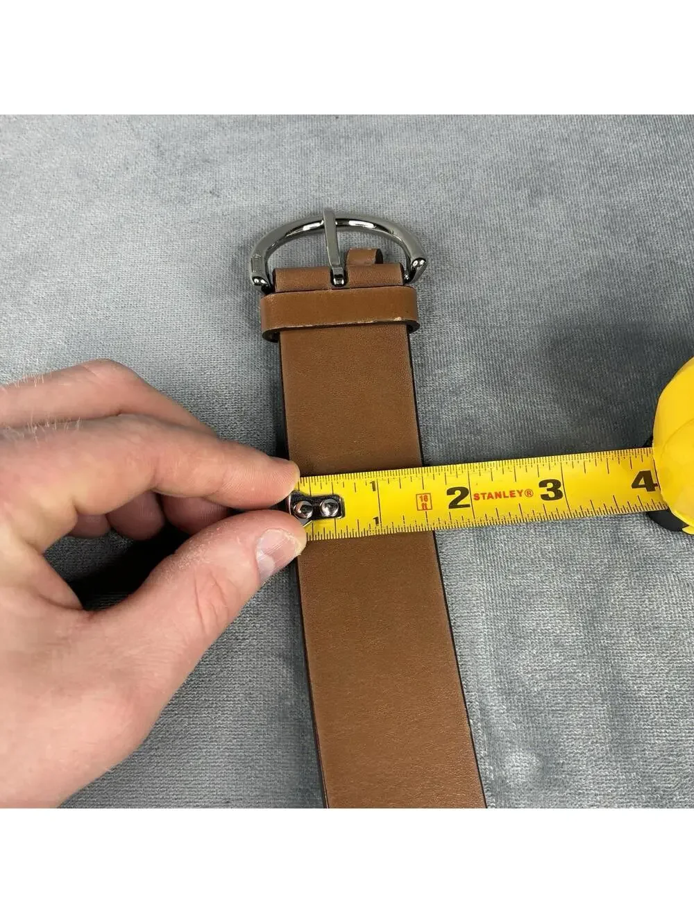 Coach Brown Leather Belt Medium M Fits 35 Silver Tone Buckle Classic - Picture 13 of 14